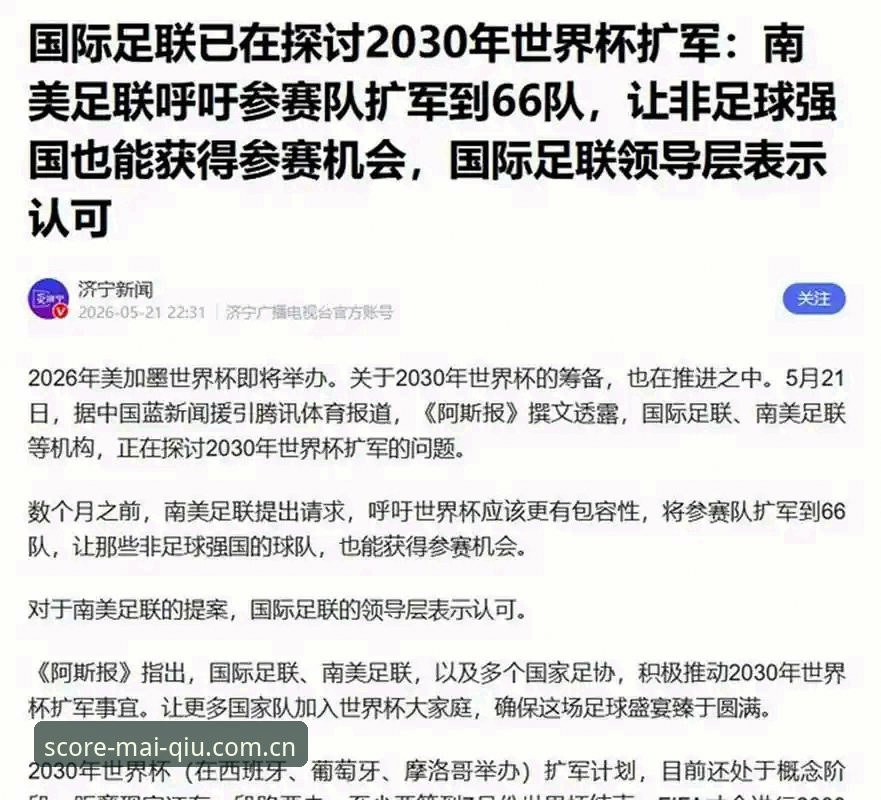2030世界杯扩军66队详解：中国男足的机会来了？